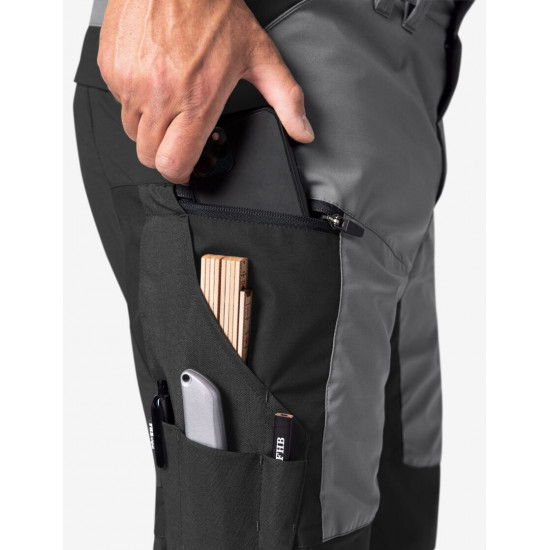 Kim, korte werkbroek, grijs-zwart Kim, korte werkbroek, grijs-zwart