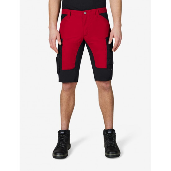 Kim, korte werkbroek, rood-zwart Kim, korte werkbroek, rood-zwart