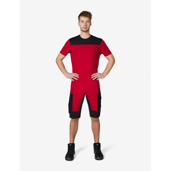 Kim, korte werkbroek, rood-zwart Kim, korte werkbroek, rood-zwart