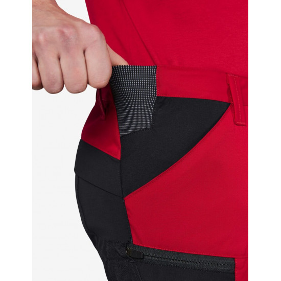 Kim, korte werkbroek, rood-zwart Kim, korte werkbroek, rood-zwart