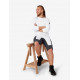 Kim, korte werkbroek, wit-antraciet Kim, korte werkbroek, wit-antraciet