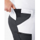 Kim, korte werkbroek, wit-antraciet Kim, korte werkbroek, wit-antraciet