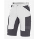 Kim, korte werkbroek, wit-antraciet Kim, korte werkbroek, wit-antraciet