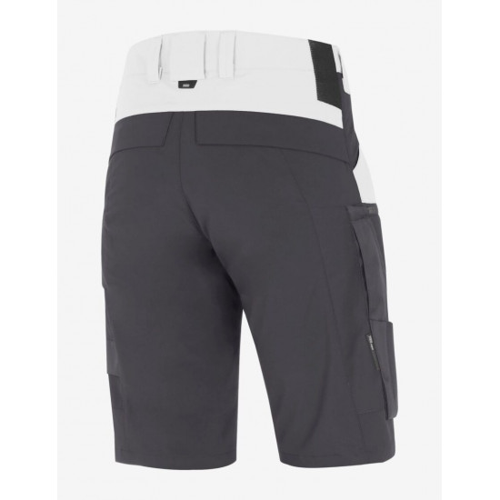 Kim, korte werkbroek, wit-antraciet Kim, korte werkbroek, wit-antraciet