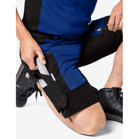 Kim, korte werkbroek, korenblauw-zwart Kim, korte werkbroek, korenblauw-zwart
