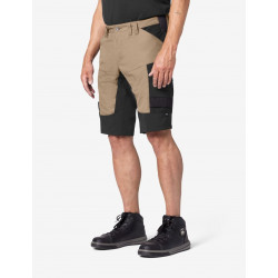 Kim, korte werkbroek, beige-zwart