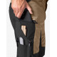 Kim, korte werkbroek, beige-zwart Kim, korte werkbroek, beige-zwart