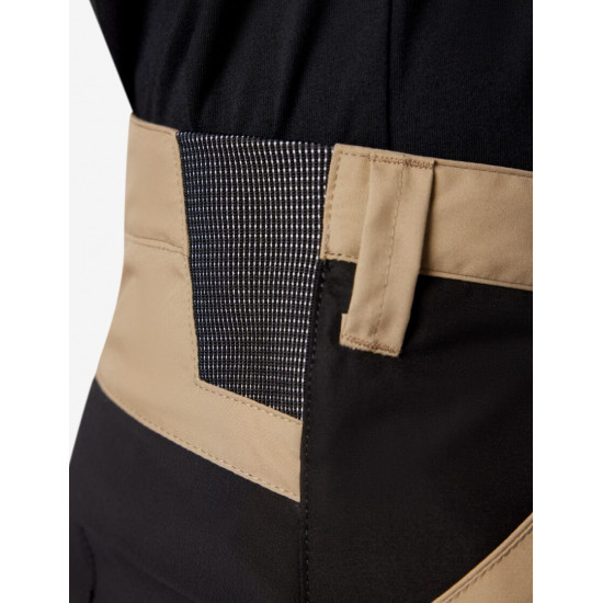 Kim, korte werkbroek, beige-zwart Kim, korte werkbroek, beige-zwart
