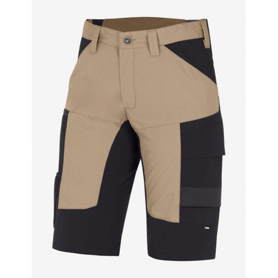 Kim, korte werkbroek, beige-zwart Kim, korte werkbroek, beige-zwart