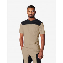 Knut, T-shirt, beige-zwart