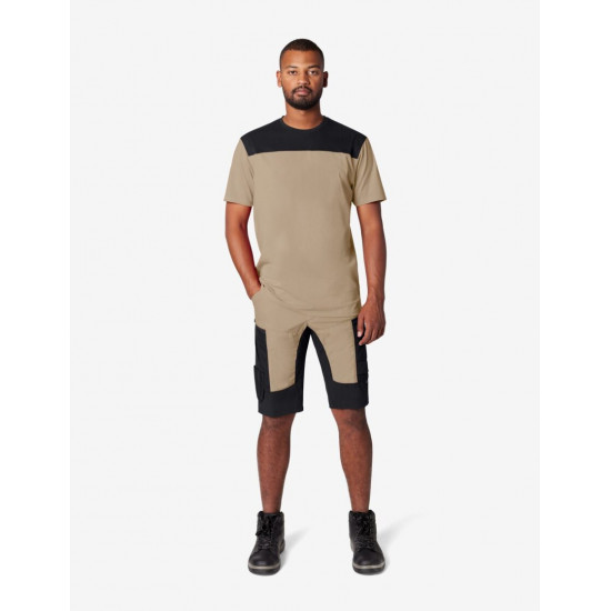 Knut, T-shirt, beige-zwart