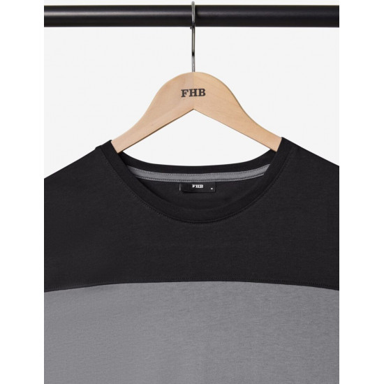Knut, T-shirt, grijs-zwart