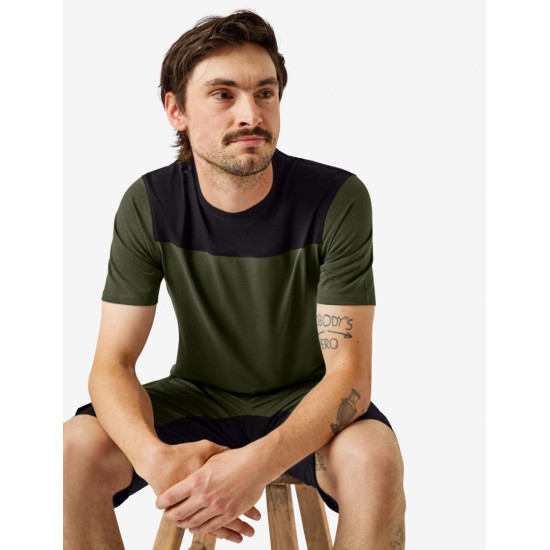 Knut, T-shirt, olijf-zwart