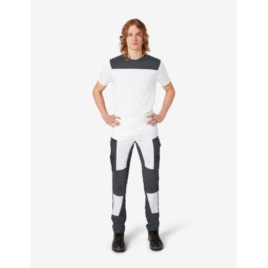 Knut, T-shirt, wit-antraciet