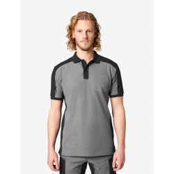 Konrad, poloshirt, grijs-zwart