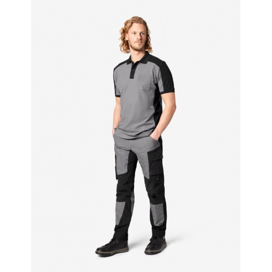 Konrad, poloshirt, grijs-zwart Konrad, poloshirt, grijs-zwart