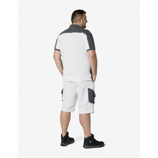Konrad, poloshirt, wit-antraciet Konrad, poloshirt, wit-antraciet