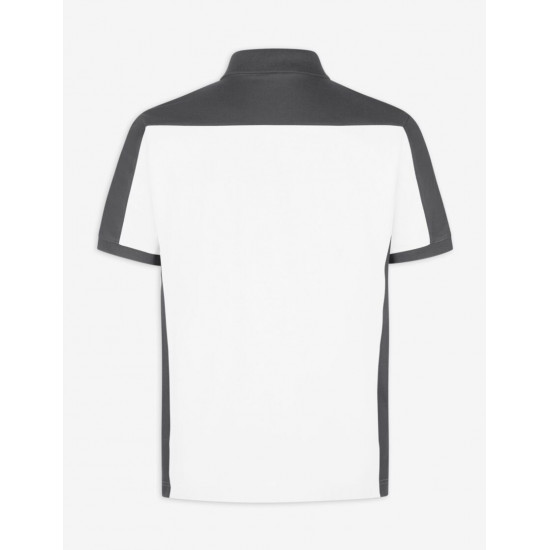 Konrad, poloshirt, wit-antraciet Konrad, poloshirt, wit-antraciet