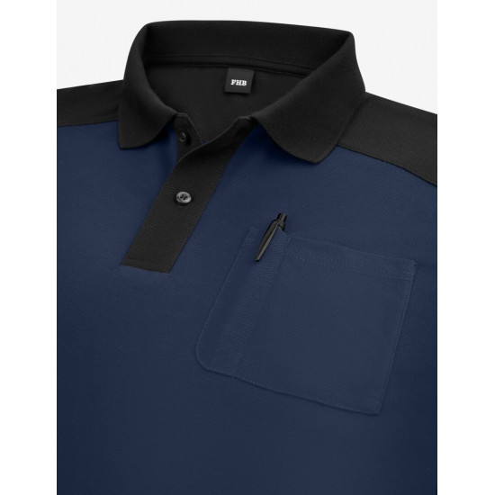 Konrad, poloshirt, marine-zwart Konrad, poloshirt, marine-zwart