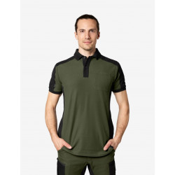 Konrad, poloshirt, olijf-zwart