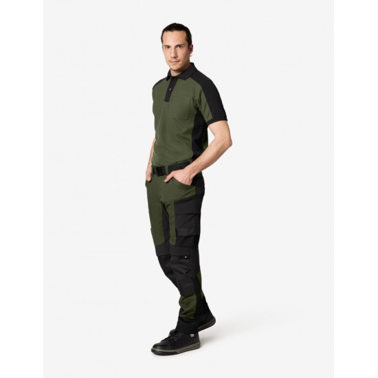 Konrad, poloshirt, olijf-zwart Konrad, poloshirt, olijf-zwart
