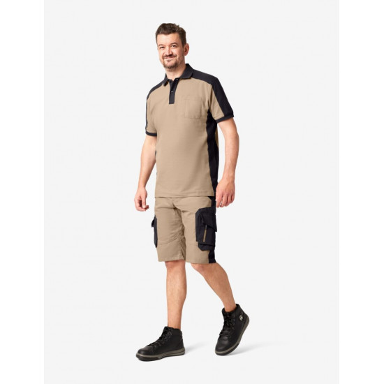 Konrad, poloshirt, beige-zwart Konrad, poloshirt, beige-zwart