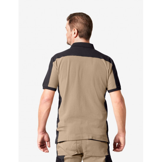 Konrad, poloshirt, beige-zwart Konrad, poloshirt, beige-zwart
