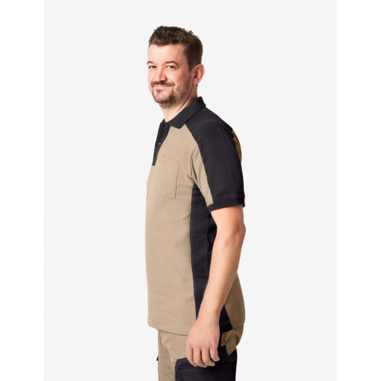 Konrad, poloshirt, beige-zwart Konrad, poloshirt, beige-zwart