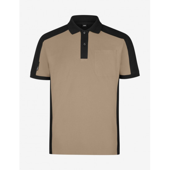 Konrad, poloshirt, beige-zwart Konrad, poloshirt, beige-zwart