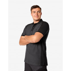 Konrad, poloshirt, antraciet-zwart