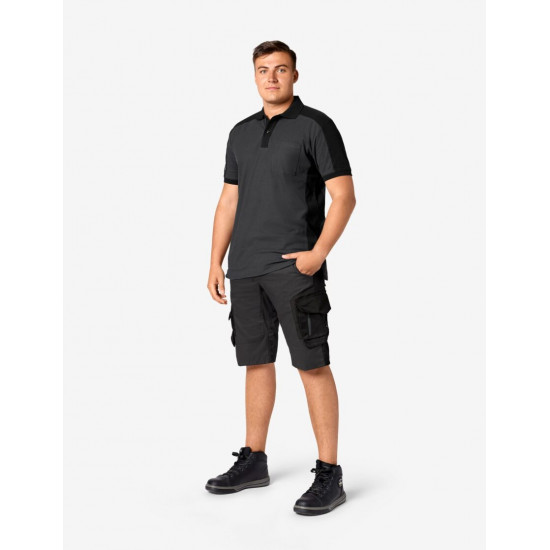 Konrad, poloshirt, antraciet-zwart Konrad, poloshirt, antraciet-zwart