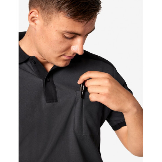 Konrad, poloshirt, antraciet-zwart Konrad, poloshirt, antraciet-zwart