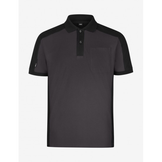 Konrad, poloshirt, antraciet-zwart Konrad, poloshirt, antraciet-zwart