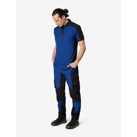 Konrad, poloshirt, korenblauw-zwart Konrad, poloshirt, korenblauw-zwart