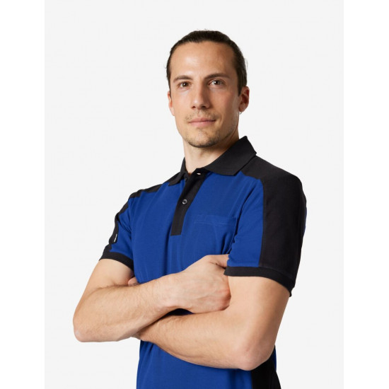 Konrad, poloshirt, korenblauw-zwart Konrad, poloshirt, korenblauw-zwart