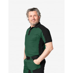 Konrad, poloshirt, groen-zwart