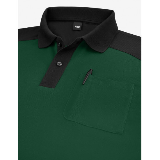 Konrad, poloshirt, groen-zwart Konrad, poloshirt, groen-zwart