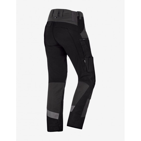 Leo, werkbroek, elastisch, antraciet-zwart