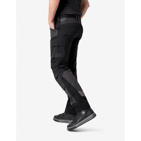 Leo, werkbroek, elastisch, antraciet-zwart