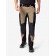 Leo, werkbroek, elastisch, beige-zwart
