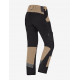 Leo, werkbroek, elastisch, beige-zwart