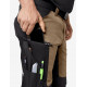 Leo, werkbroek, elastisch, beige-zwart