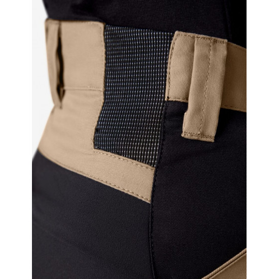 Leo, werkbroek, elastisch, beige-zwart