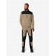 Leo, werkbroek, elastisch, beige-zwart