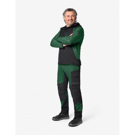 Leo, werkbroek, elastisch, groen-zwart Leo, werkbroek, elastisch, groen-zwart