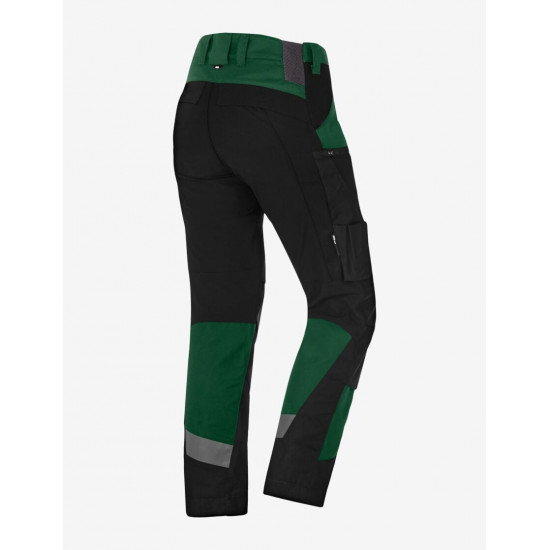 Leo, werkbroek, elastisch, groen-zwart Leo, werkbroek, elastisch, groen-zwart
