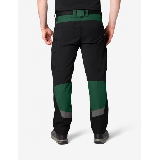 Leo, werkbroek, elastisch, groen-zwart Leo, werkbroek, elastisch, groen-zwart