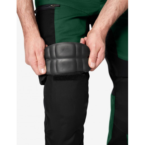 Leo, werkbroek, elastisch, groen-zwart Leo, werkbroek, elastisch, groen-zwart
