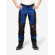 Leo, werkbroek, elastisch, korenblauw-zwart