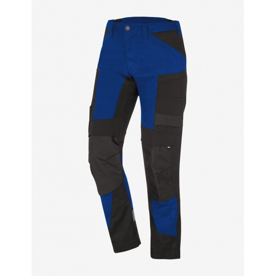 Leo, werkbroek, elastisch, korenblauw-zwart